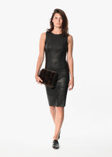 Load image into Gallery viewer, Iranta Leather Dress in Black